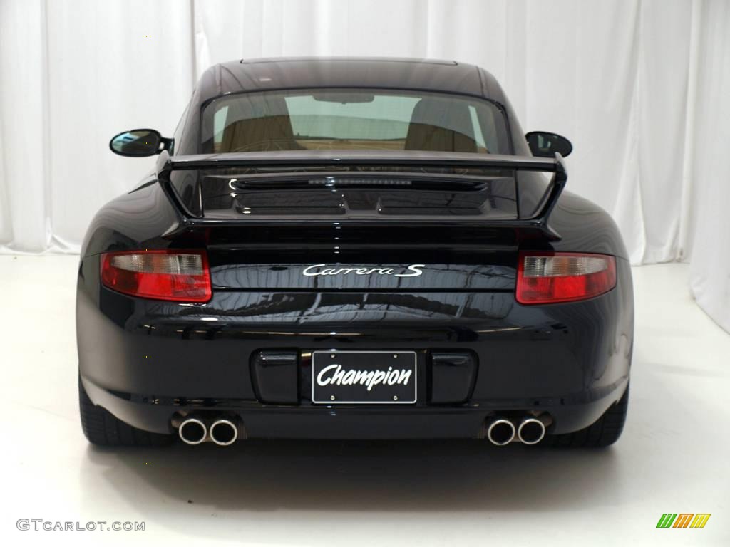 2007 911 Carrera S Coupe - Black / Sand Beige photo #5