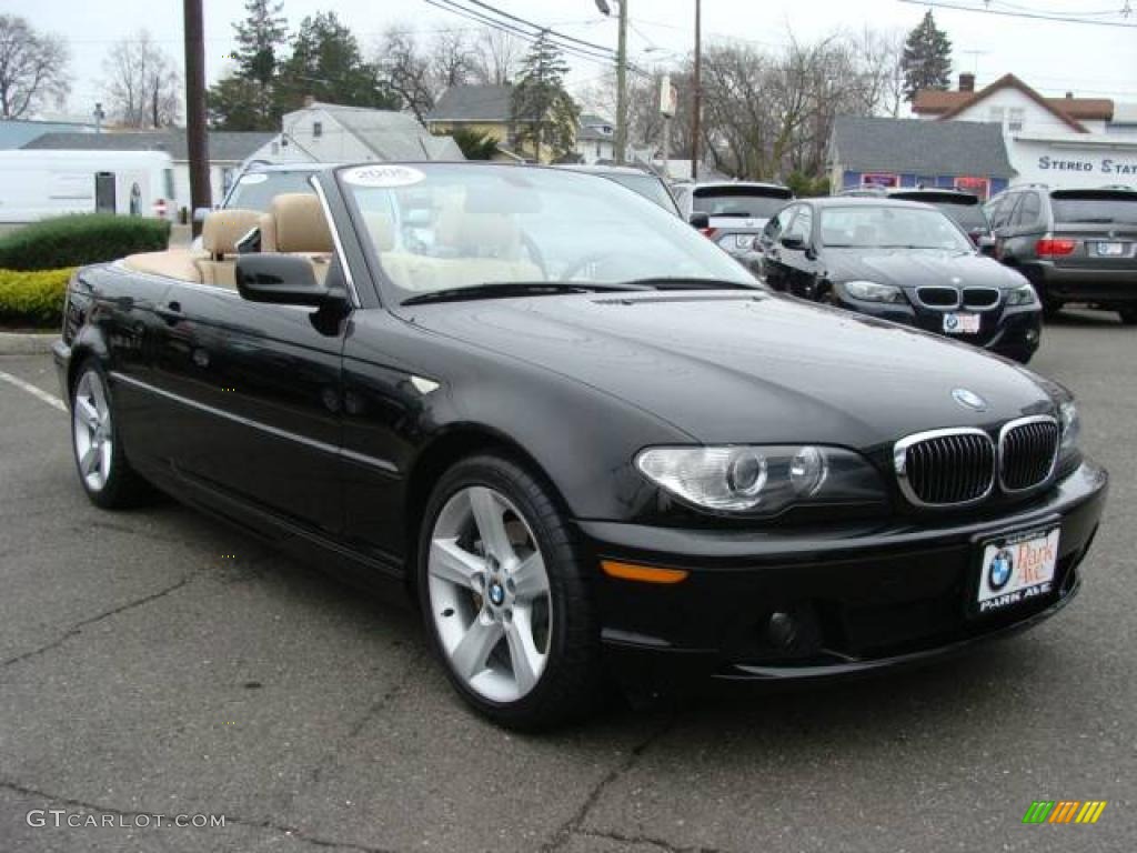 2006 3 Series 325i Convertible - Jet Black / Sand photo #3