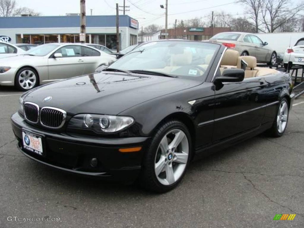 2006 3 Series 325i Convertible - Jet Black / Sand photo #6