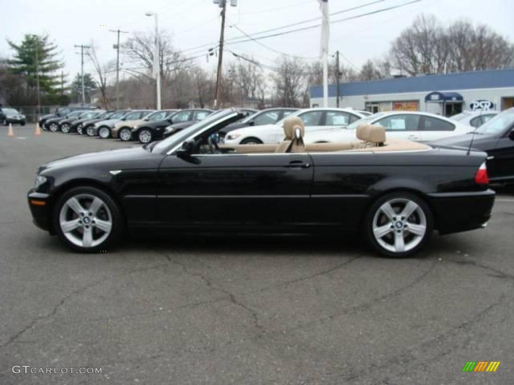 2006 3 Series 325i Convertible - Jet Black / Sand photo #8