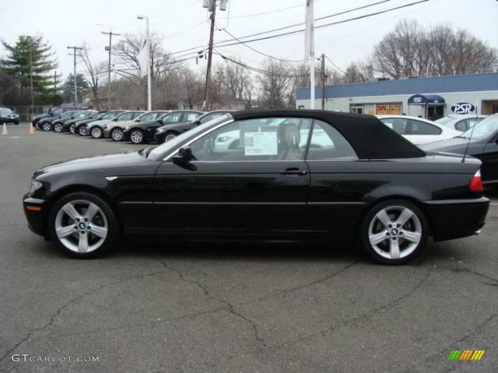 2006 3 Series 325i Convertible - Jet Black / Sand photo #9