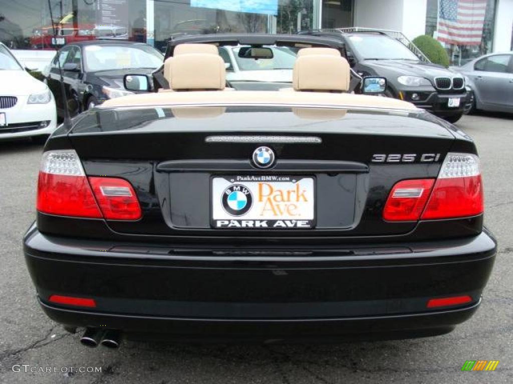 2006 3 Series 325i Convertible - Jet Black / Sand photo #12