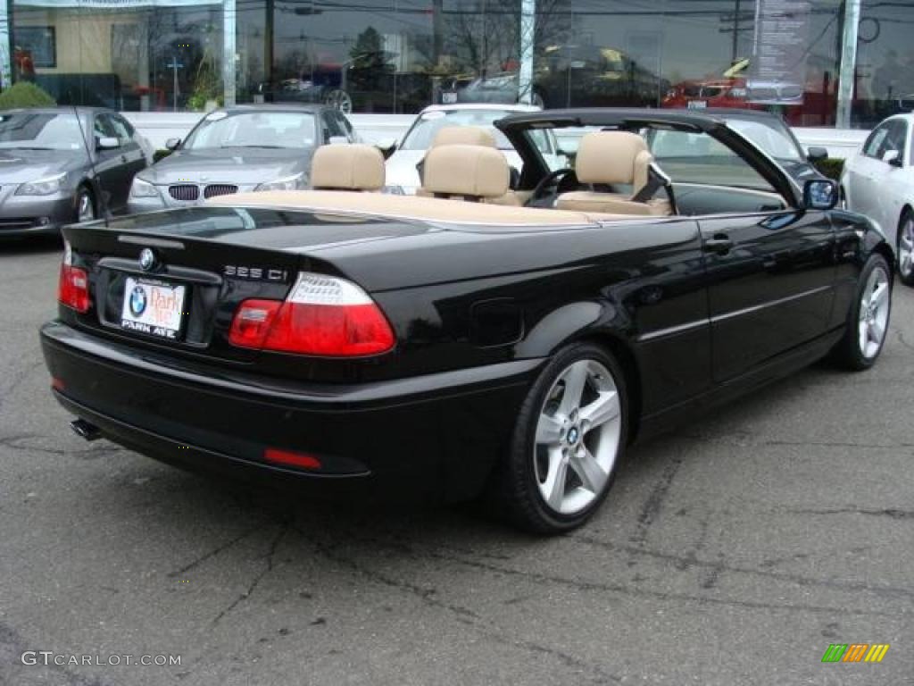 2006 3 Series 325i Convertible - Jet Black / Sand photo #15