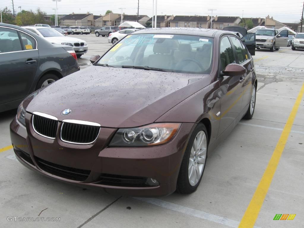 2007 3 Series 328i Sedan - Barrique Red Metallic / Beige photo #1