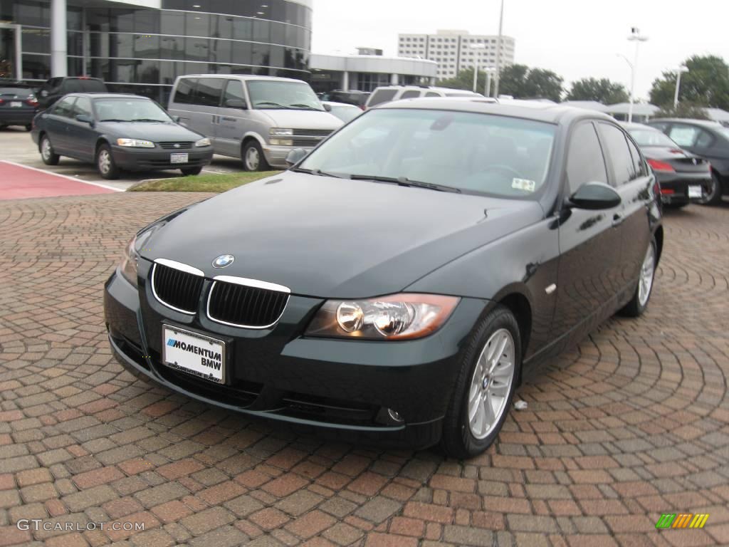 2007 3 Series 328i Sedan - Deep Green Metallic / Beige photo #3