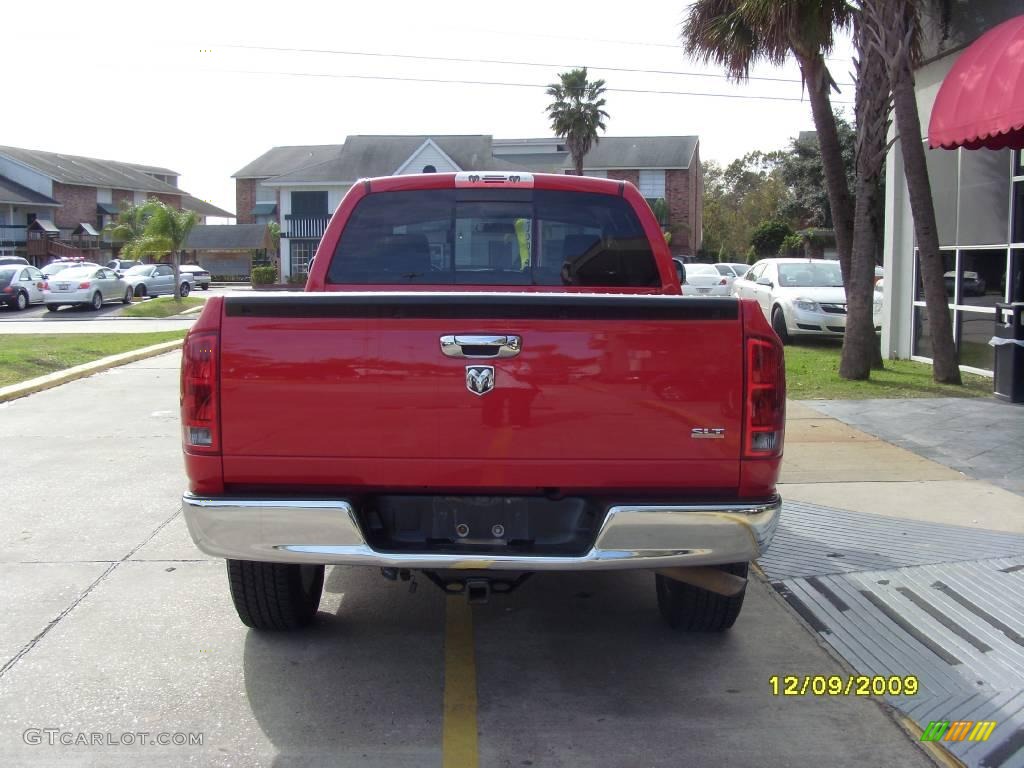 2006 Ram 1500 SLT Quad Cab - Flame Red / Medium Slate Gray photo #2