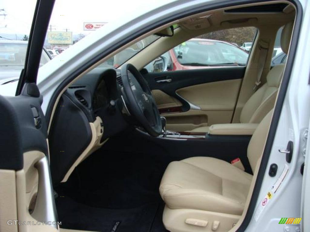 2008 IS 250 AWD - Glacier Frost Pearl / Cashmere Beige photo #7