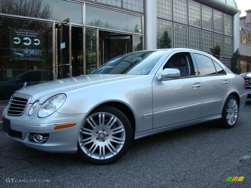 2008 E 350 4Matic Sedan - Iridium Silver Metallic / Black photo #1