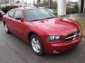2009 Inferno Red Crystal Pearl Dodge Charger SXT  photo #7