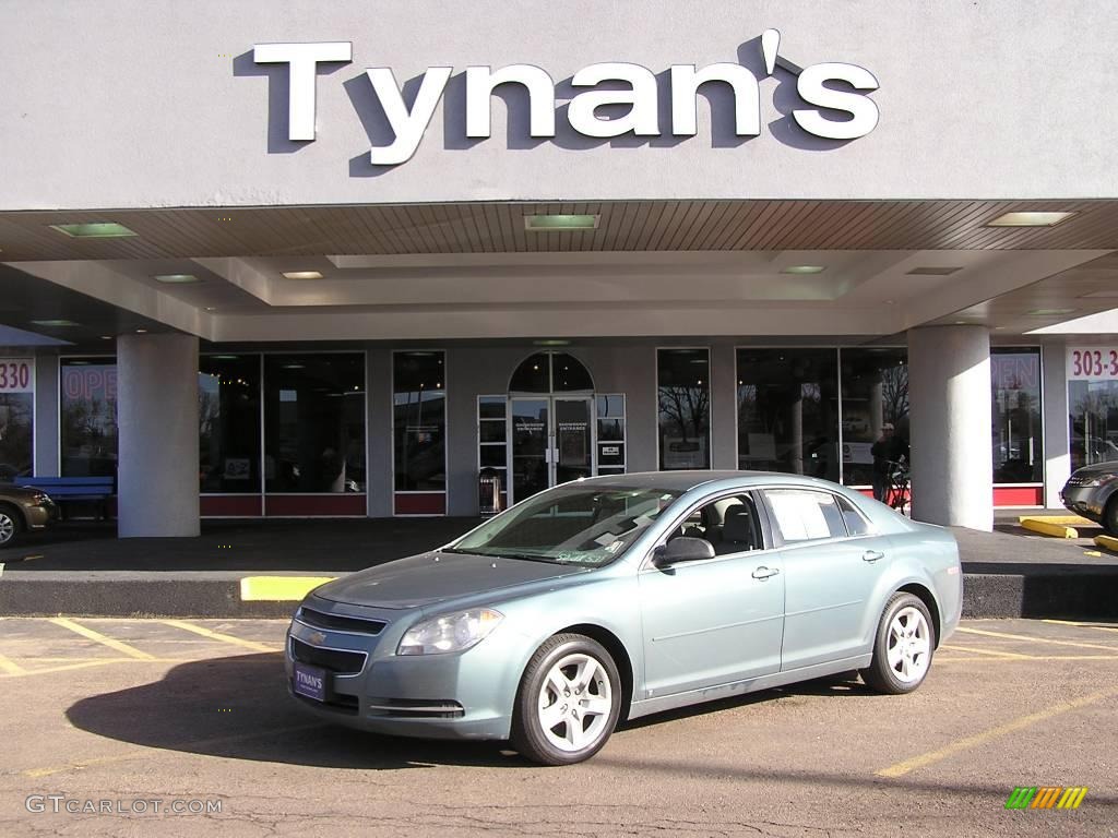 2009 Malibu LS Sedan - Silver Moss Metallic / Titanium photo #1