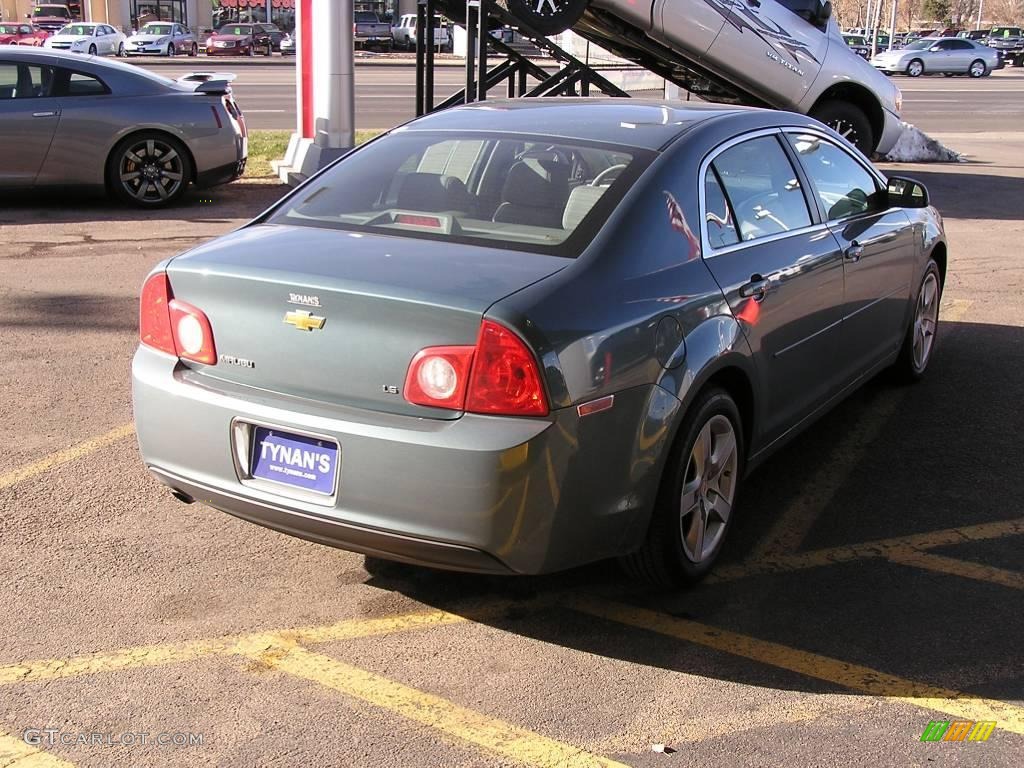 2009 Malibu LS Sedan - Silver Moss Metallic / Titanium photo #6