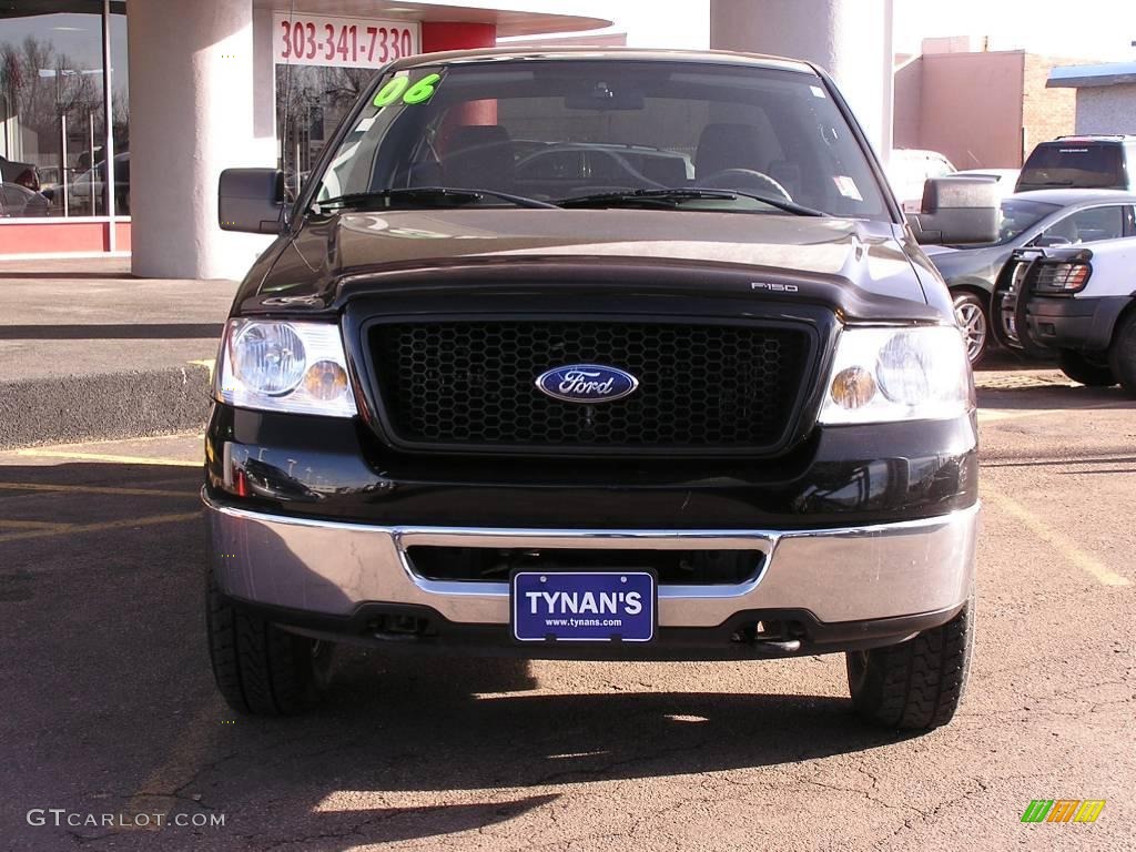 2006 F150 XLT SuperCab 4x4 - Black / Medium/Dark Flint photo #2