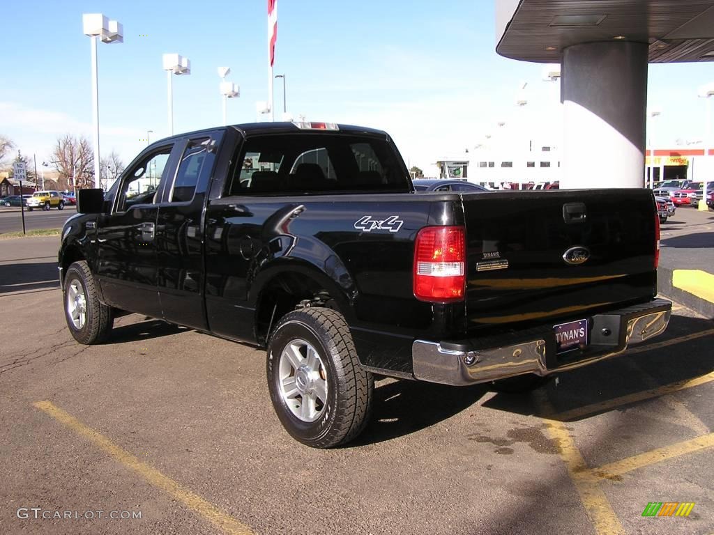 2006 F150 XLT SuperCab 4x4 - Black / Medium/Dark Flint photo #4