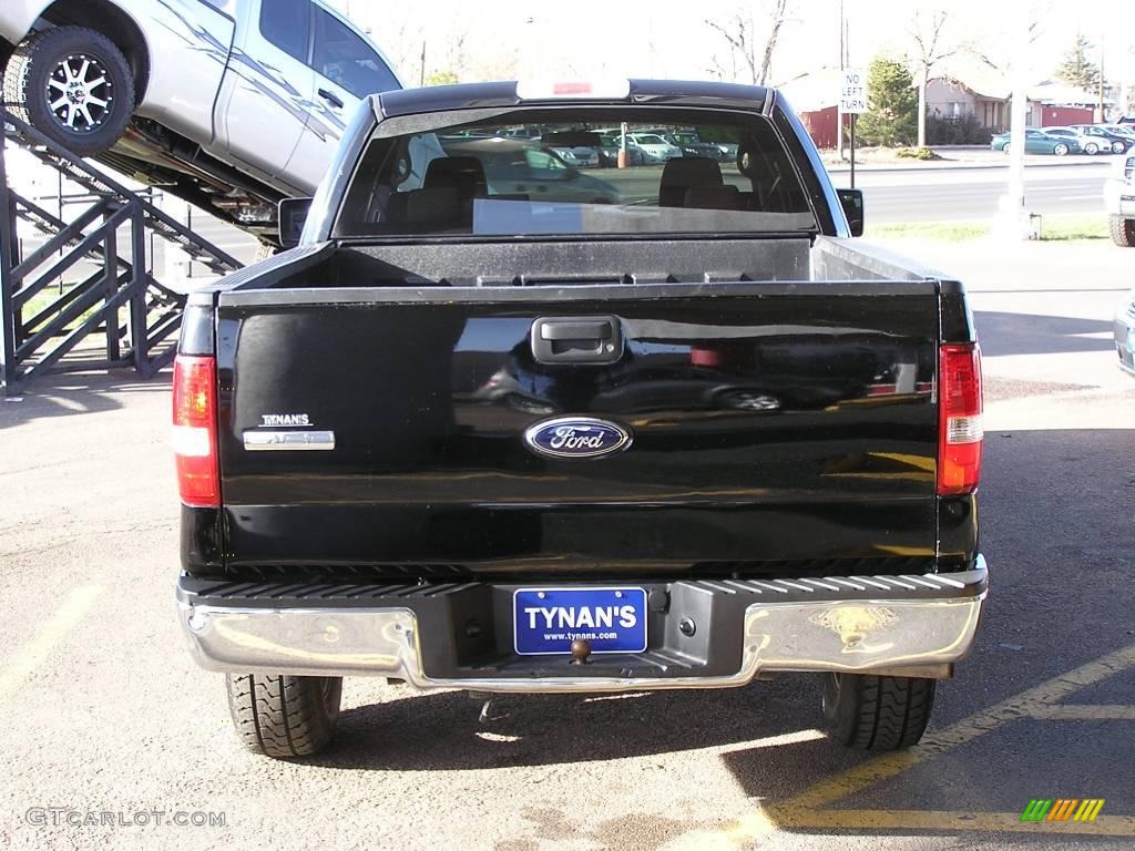 2006 F150 XLT SuperCab 4x4 - Black / Medium/Dark Flint photo #5