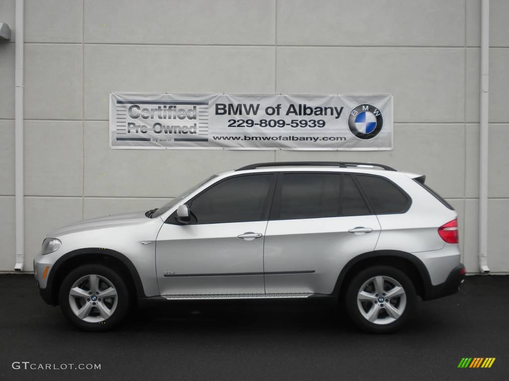 2007 X5 3.0si - Titanium Silver Metallic / Black photo #1