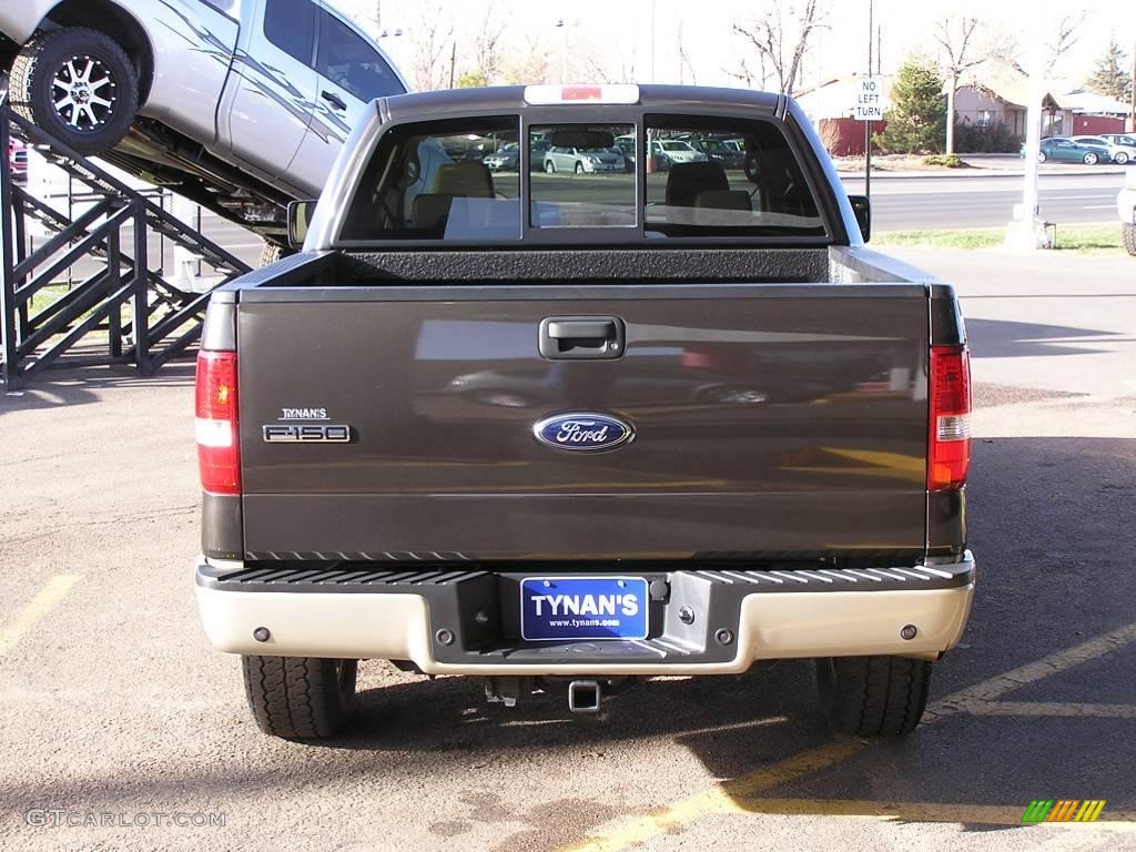 2007 F150 Lariat SuperCrew 4x4 - Dark Stone Metallic / Tan photo #5