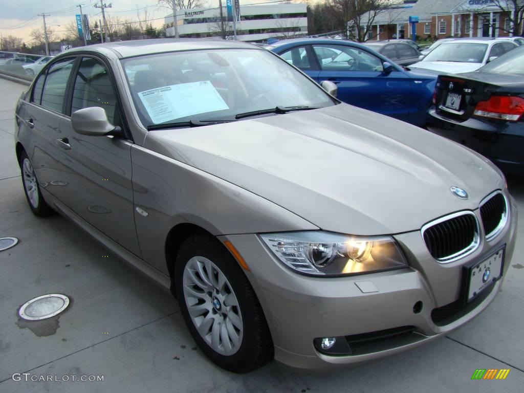 2009 3 Series 328xi Sedan - Platinum Bronze Metallic / Beige photo #3