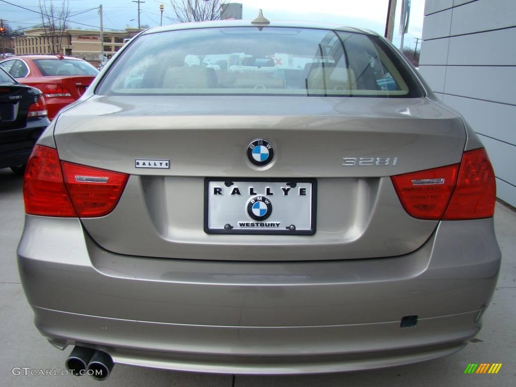 2009 3 Series 328xi Sedan - Platinum Bronze Metallic / Beige photo #4