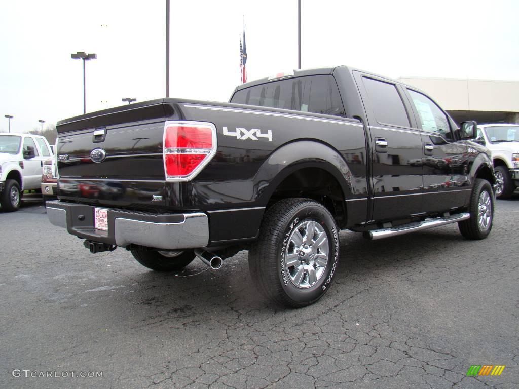 2010 F150 XLT SuperCrew 4x4 - Tuxedo Black / Tan photo #3