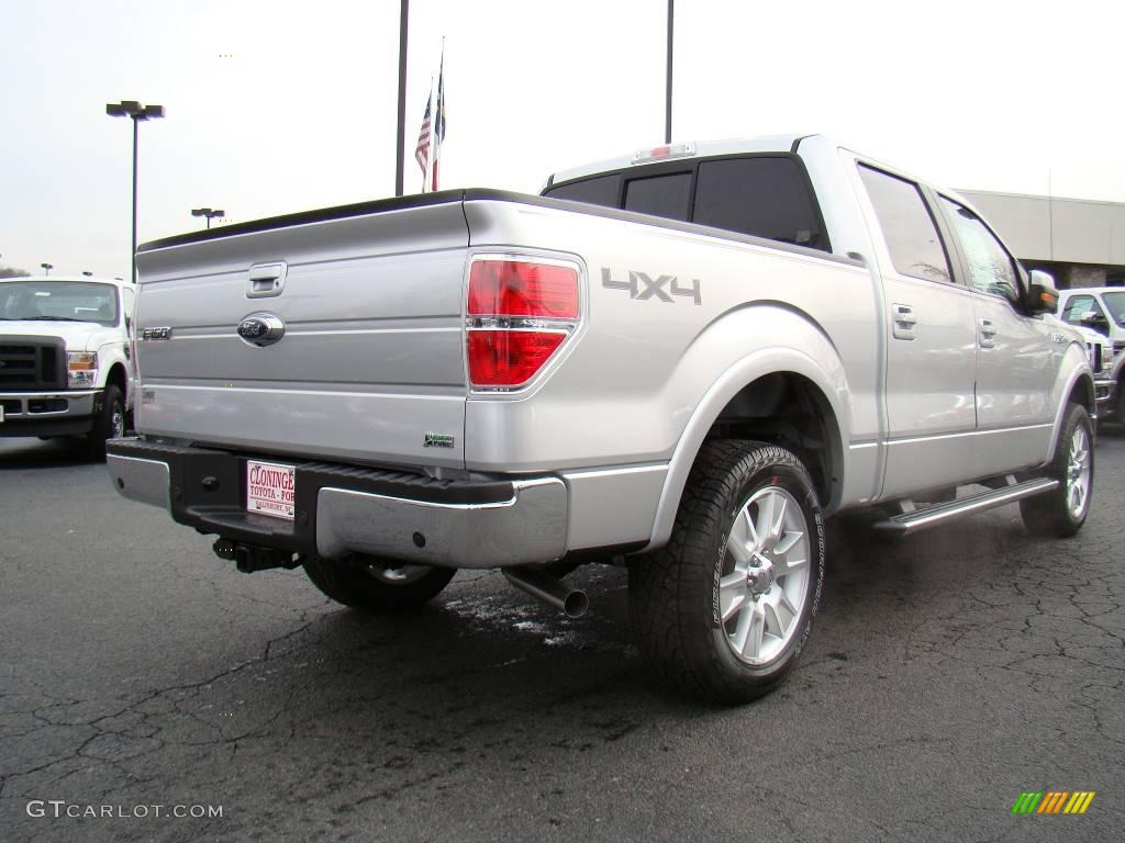 2010 F150 Lariat SuperCrew 4x4 - Ingot Silver Metallic / Black photo #3