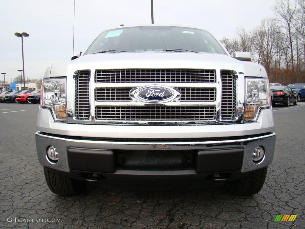 2010 F150 Lariat SuperCrew 4x4 - Ingot Silver Metallic / Black photo #7