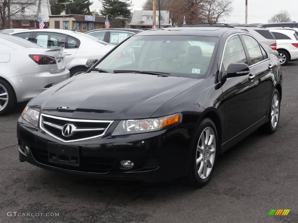 2008 TSX Sedan - Nighthawk Black Pearl / Parchment photo #1