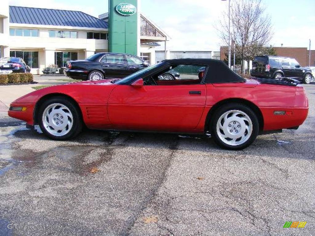 1991 Corvette Convertible - Bright Red / Red photo #2