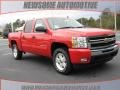 2010 Victory Red Chevrolet Silverado 1500 LT Crew Cab  photo #1