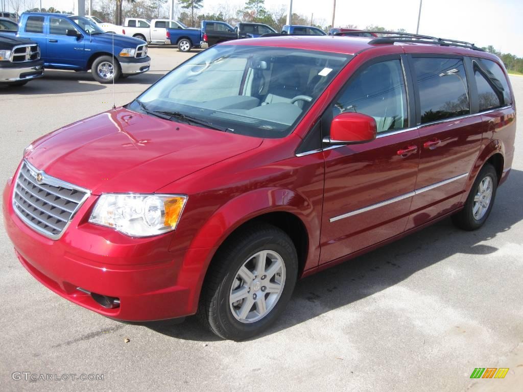 2010 Town & Country Touring - Inferno Red Crystal Pearl / Medium Slate Gray/Light Shale photo #1
