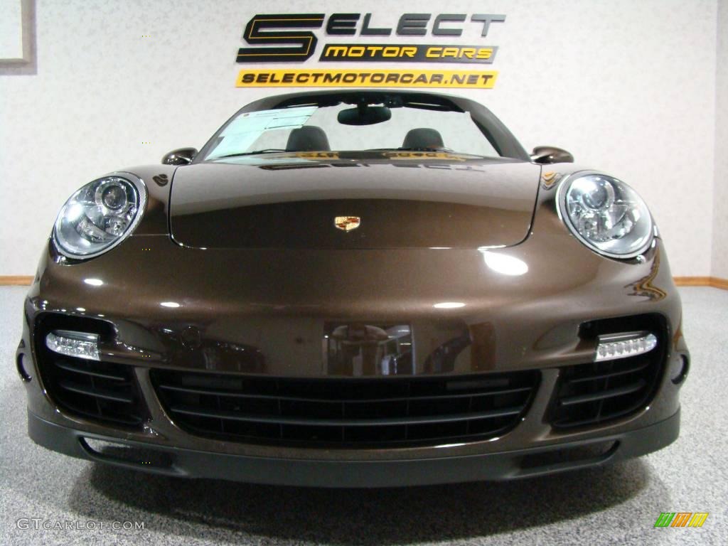 2008 911 Turbo Cabriolet - Macadamia Metallic / Cocoa Brown photo #2