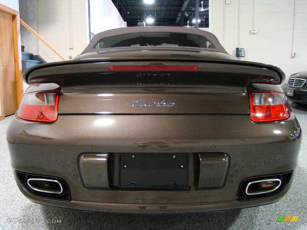 2008 911 Turbo Cabriolet - Macadamia Metallic / Cocoa Brown photo #5