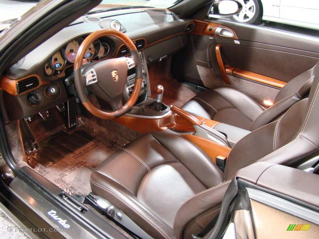 2008 911 Turbo Cabriolet - Macadamia Metallic / Cocoa Brown photo #12