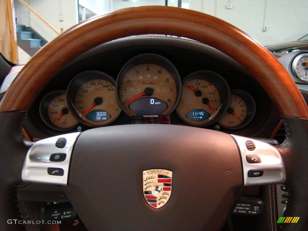 2008 911 Turbo Cabriolet - Macadamia Metallic / Cocoa Brown photo #13