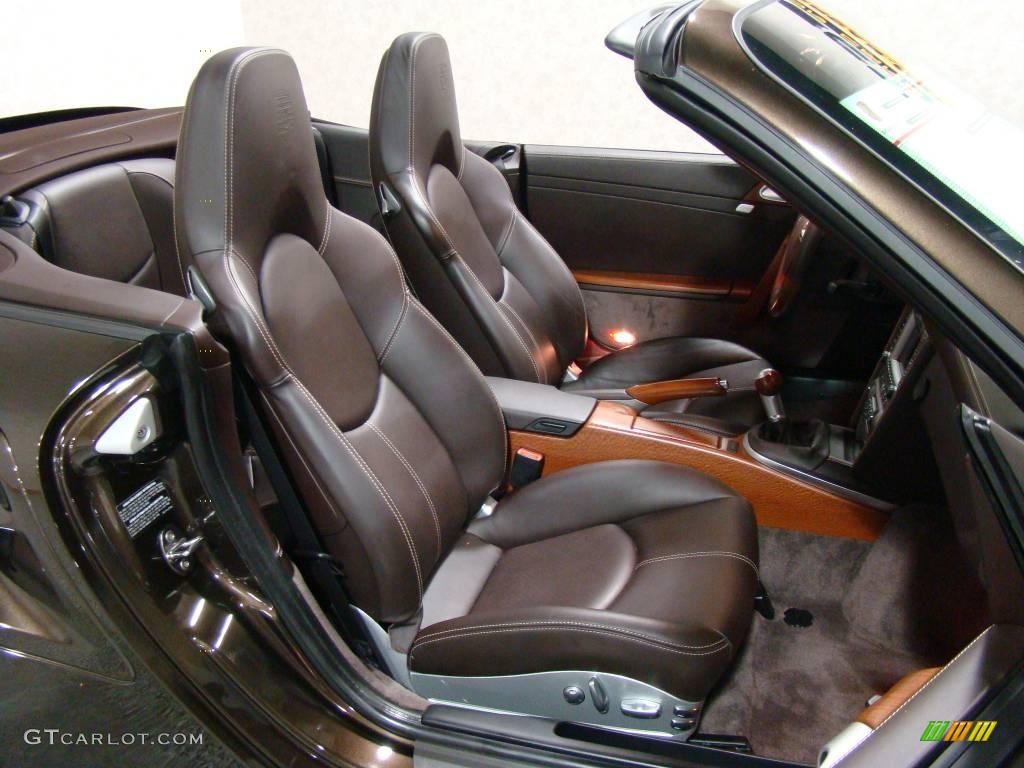 2008 911 Turbo Cabriolet - Macadamia Metallic / Cocoa Brown photo #19