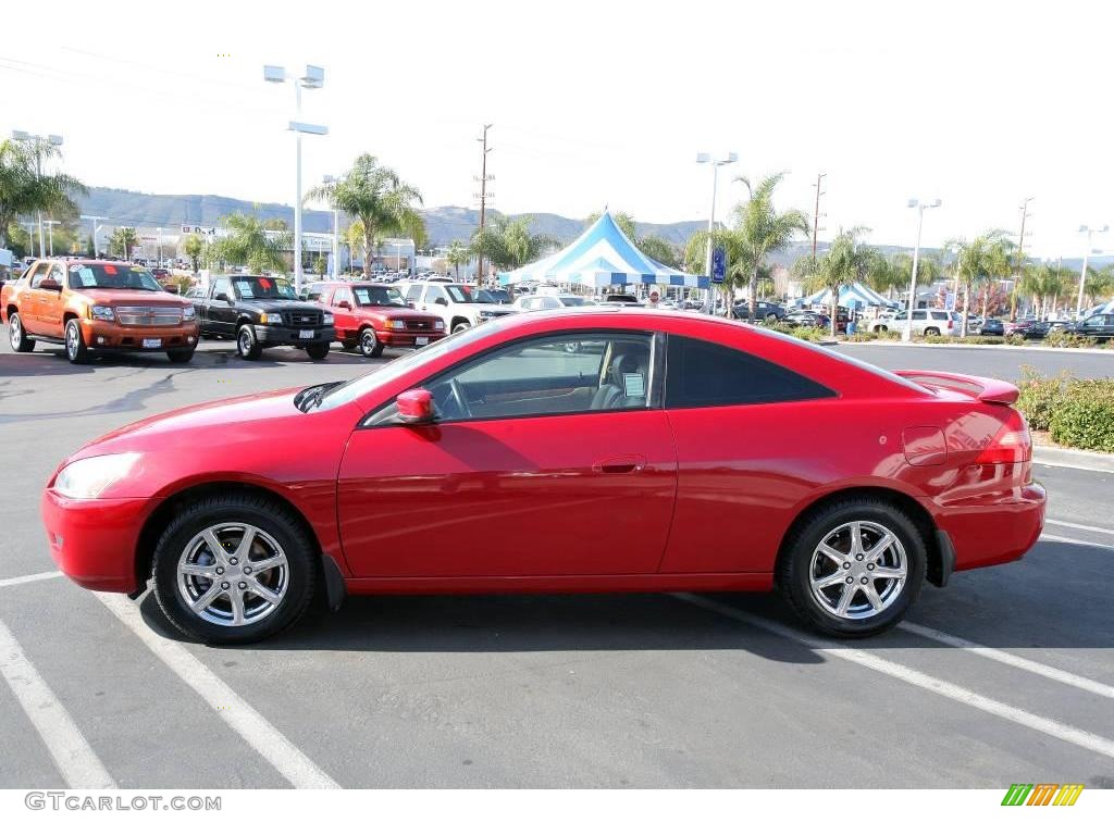 2003 Accord EX V6 Coupe - San Marino Red / Ivory photo #6