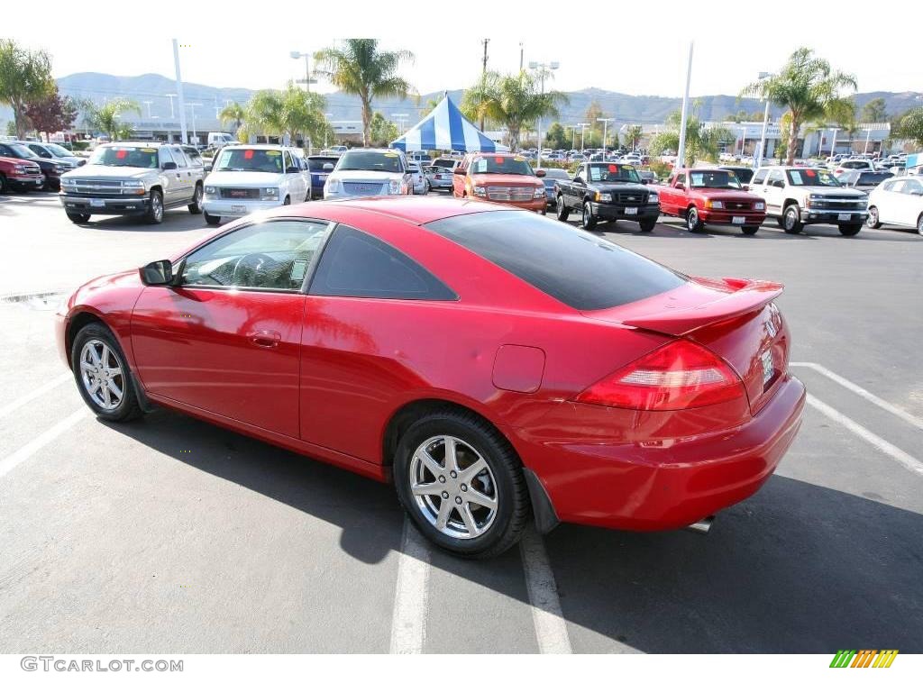 2003 Accord EX V6 Coupe - San Marino Red / Ivory photo #7