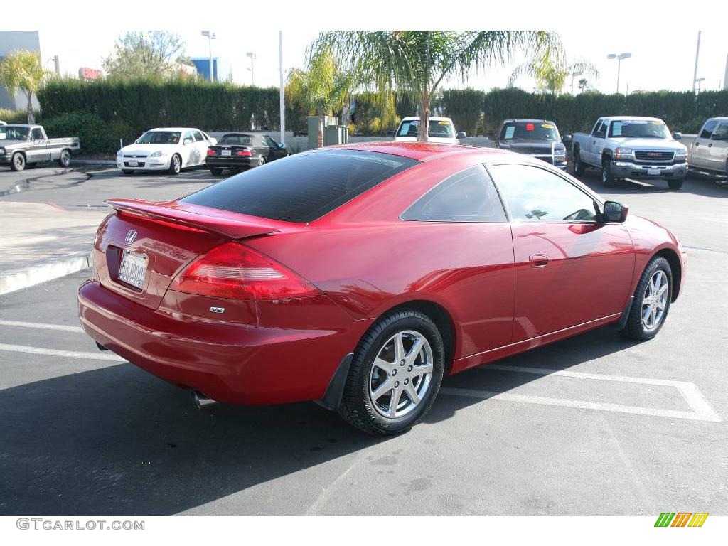 2003 Accord EX V6 Coupe - San Marino Red / Ivory photo #11