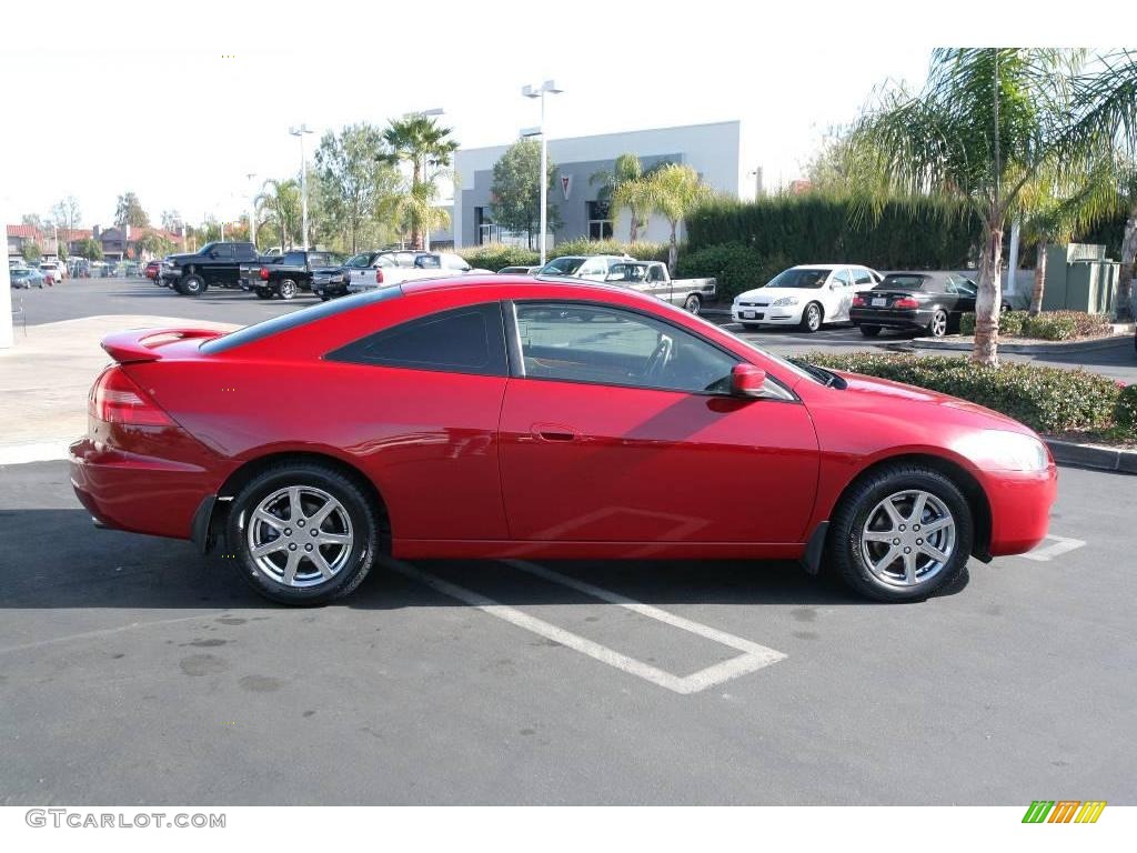 2003 Accord EX V6 Coupe - San Marino Red / Ivory photo #14