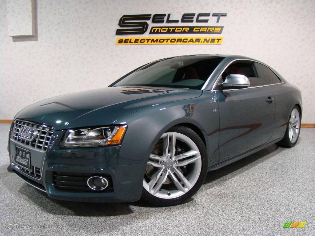 2008 S5 4.2 quattro - Meteor Grey Pearl Effect / Magma Red photo #1