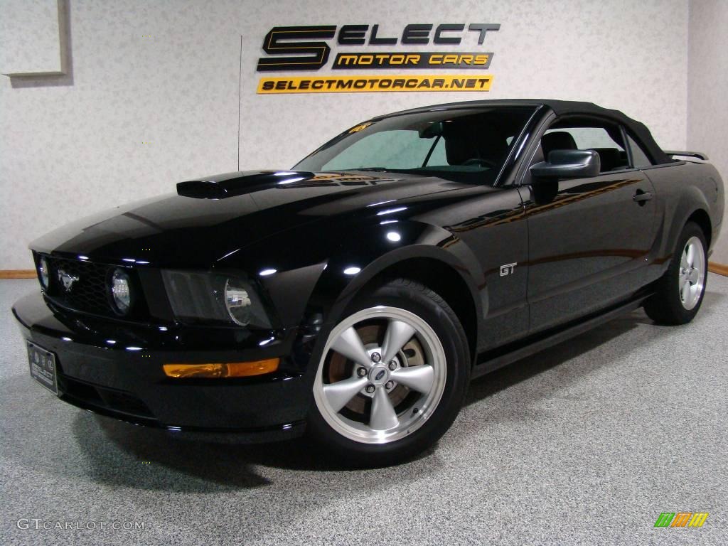 2008 Mustang GT Premium Convertible - Black / Dark Charcoal photo #1