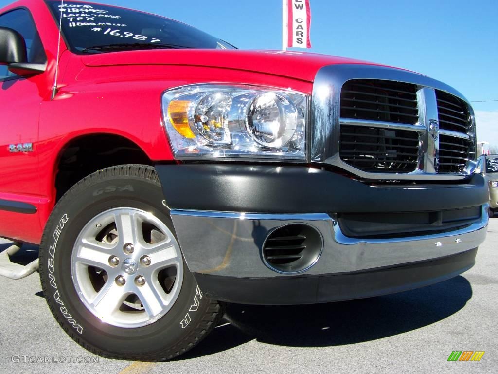 2008 Ram 1500 TRX Regular Cab - Flame Red / Medium Slate Gray photo #2