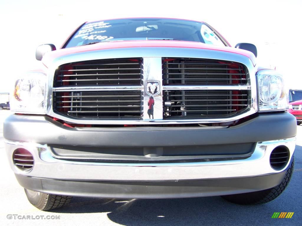 2008 Ram 1500 TRX Regular Cab - Flame Red / Medium Slate Gray photo #3