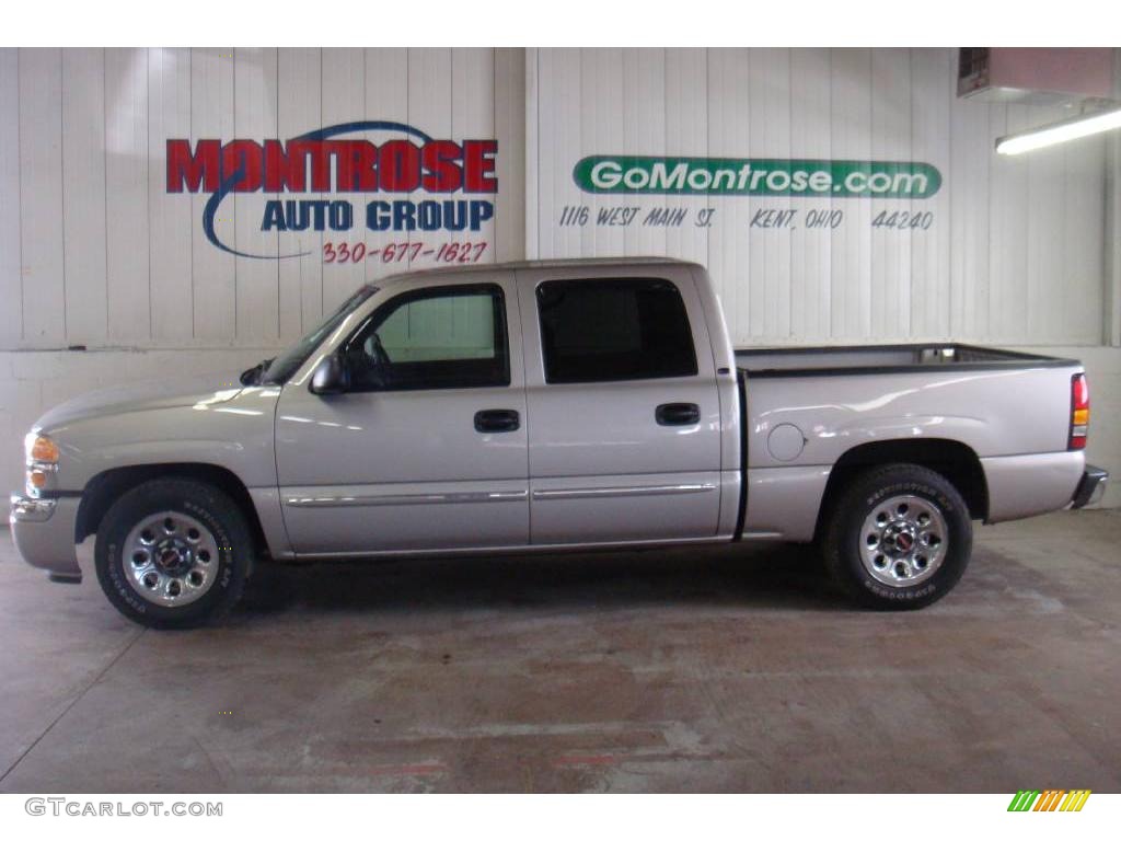 2006 Sierra 1500 SLE Crew Cab - Silver Birch Metallic / Pewter photo #1