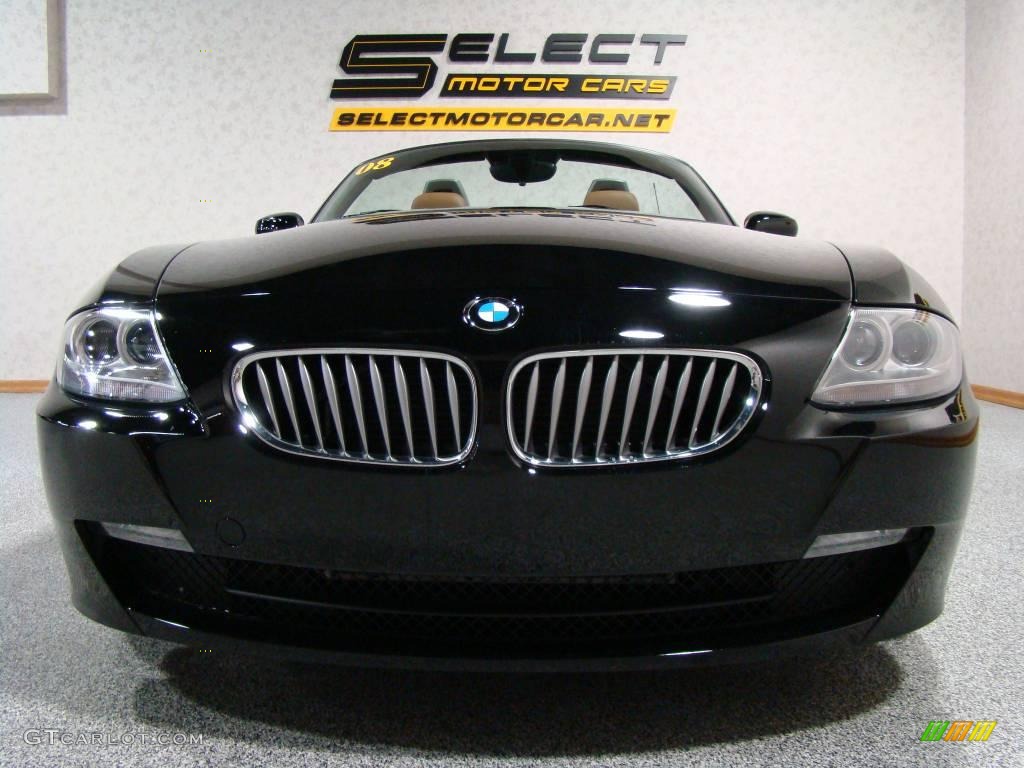 2008 Z4 3.0si Roadster - Jet Black / Saddle Brown photo #2