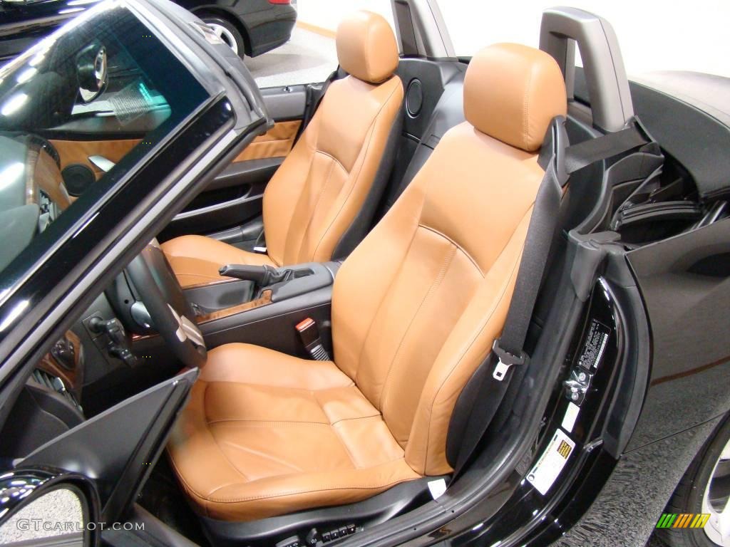 2008 Z4 3.0si Roadster - Jet Black / Saddle Brown photo #8