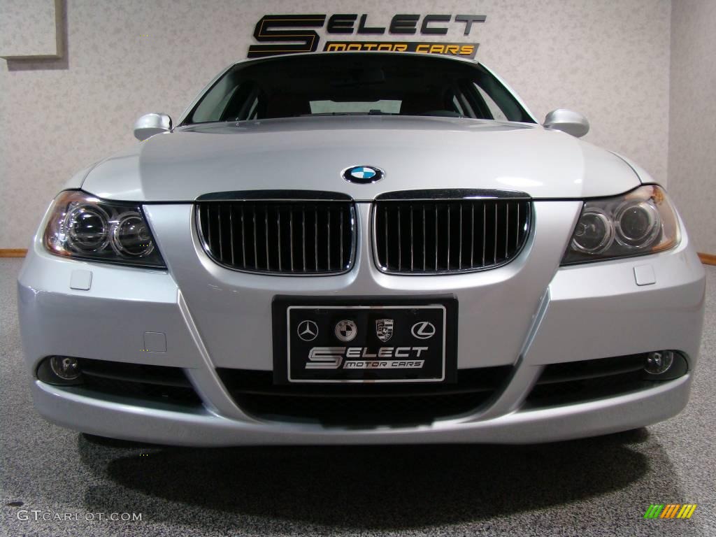 2006 3 Series 330xi Sedan - Titanium Silver Metallic / Terra/Black Dakota Leather photo #2