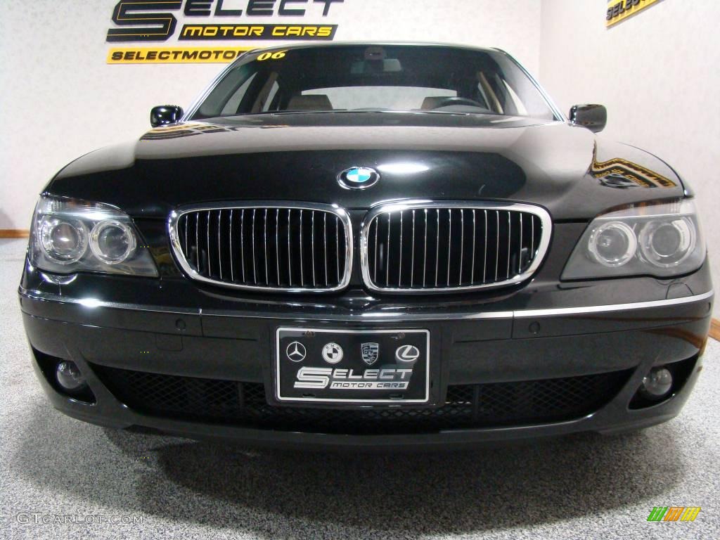 2006 7 Series 750Li Sedan - Black Sapphire Metallic / Black/Cream Beige photo #2