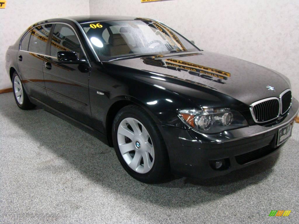 2006 7 Series 750Li Sedan - Black Sapphire Metallic / Black/Cream Beige photo #3