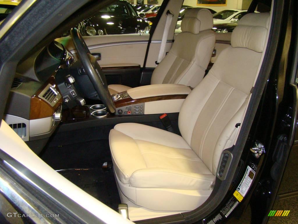 2006 7 Series 750Li Sedan - Black Sapphire Metallic / Black/Cream Beige photo #6