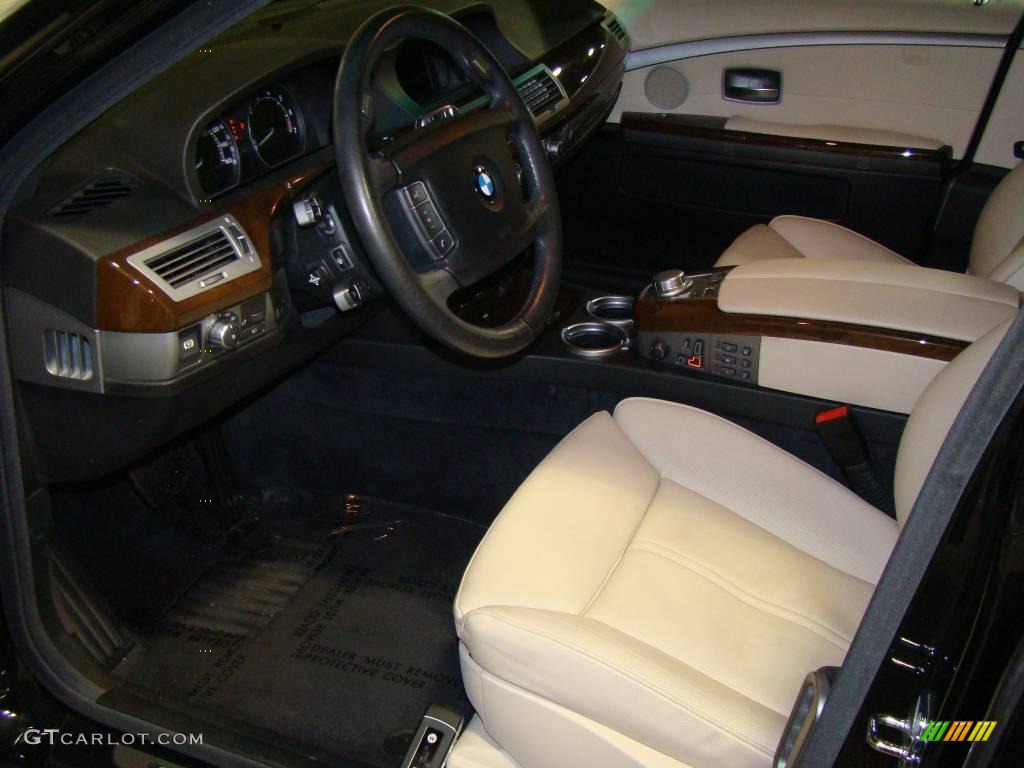 2006 7 Series 750Li Sedan - Black Sapphire Metallic / Black/Cream Beige photo #8